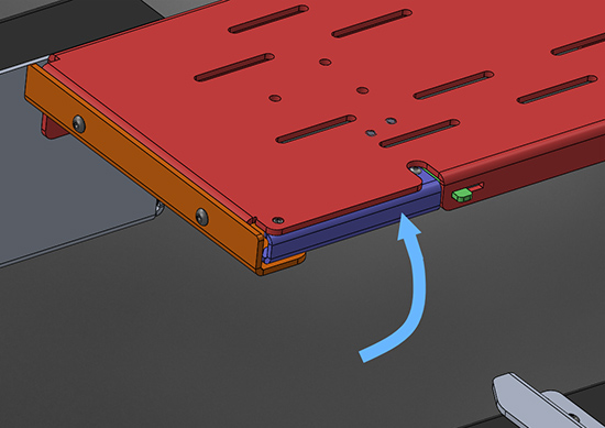 Close latches on the ceiling mount