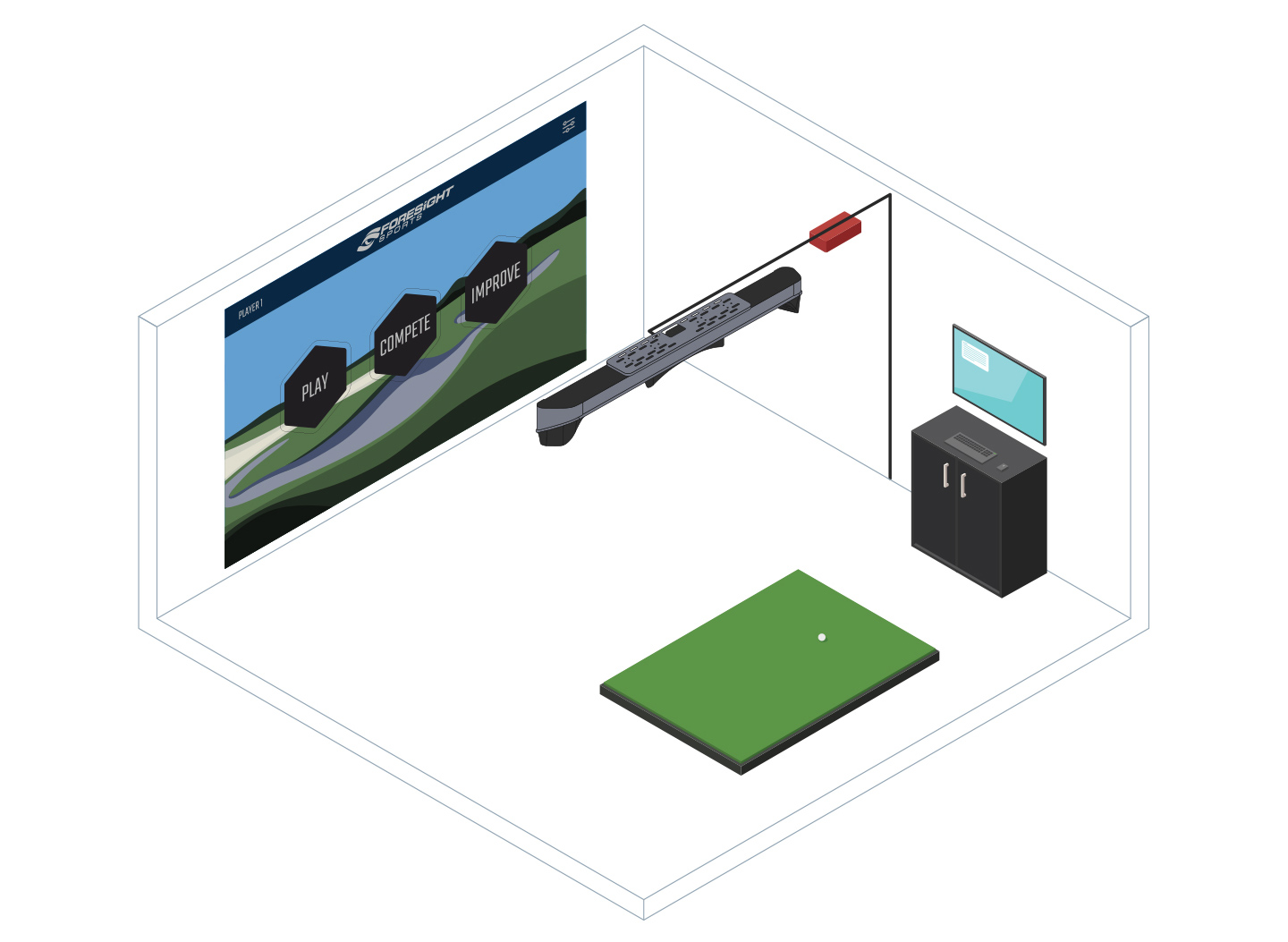 place the power supply block in the ceiling