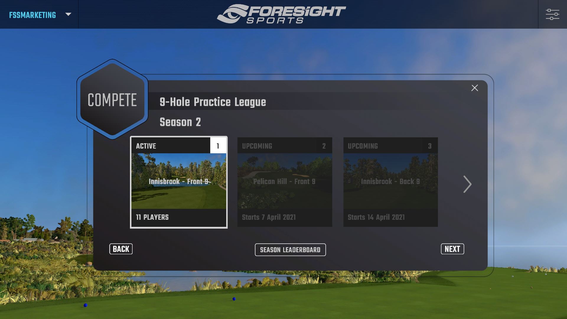 League Screen