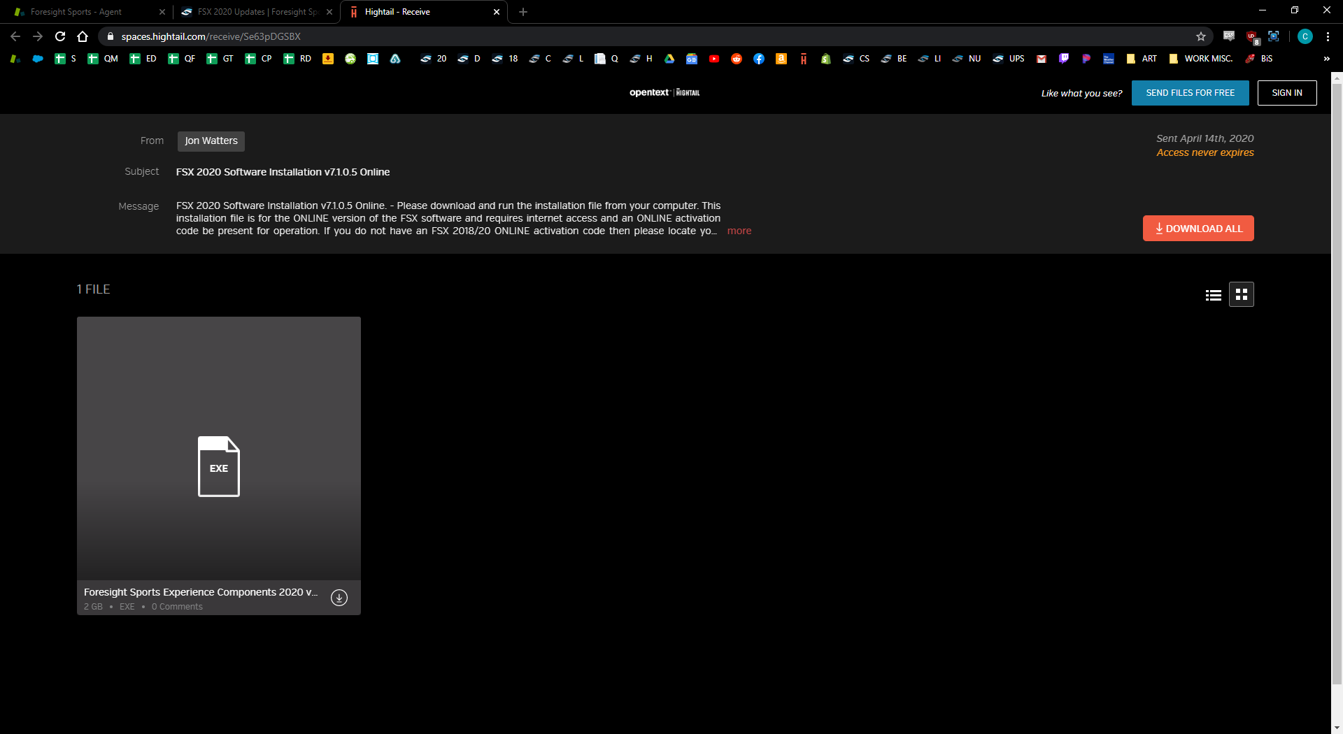 Hightail Screenshot