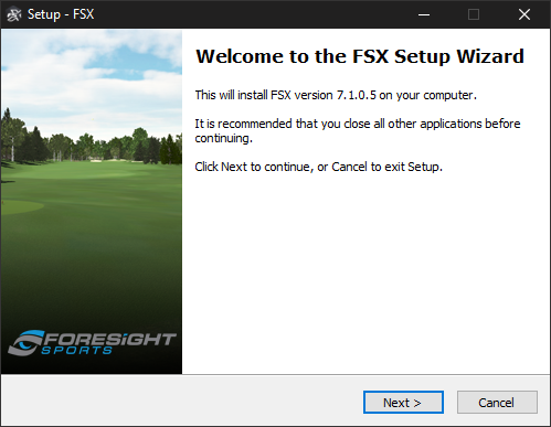 The FSX Setup Wizard will begin