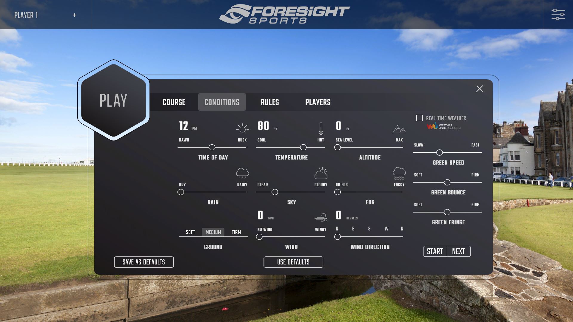 Conditions Screen