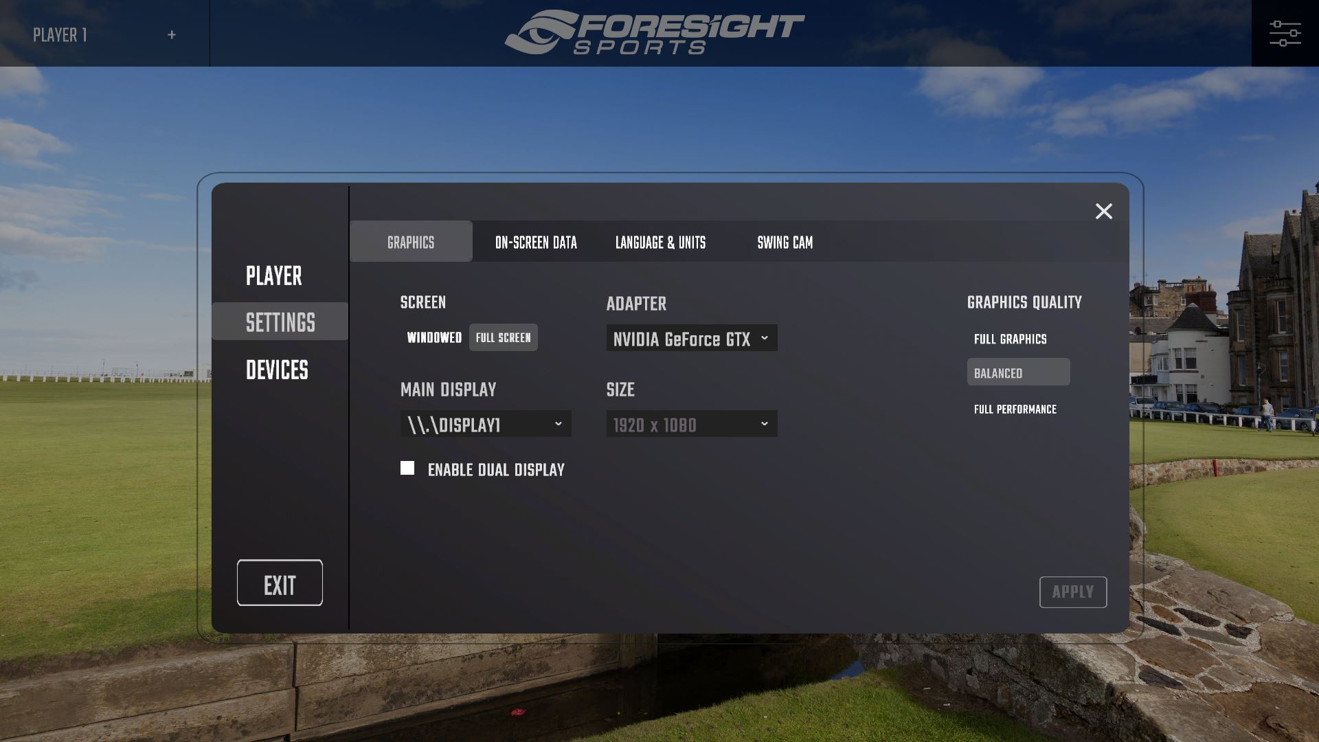 Graphics Settings Screenshot