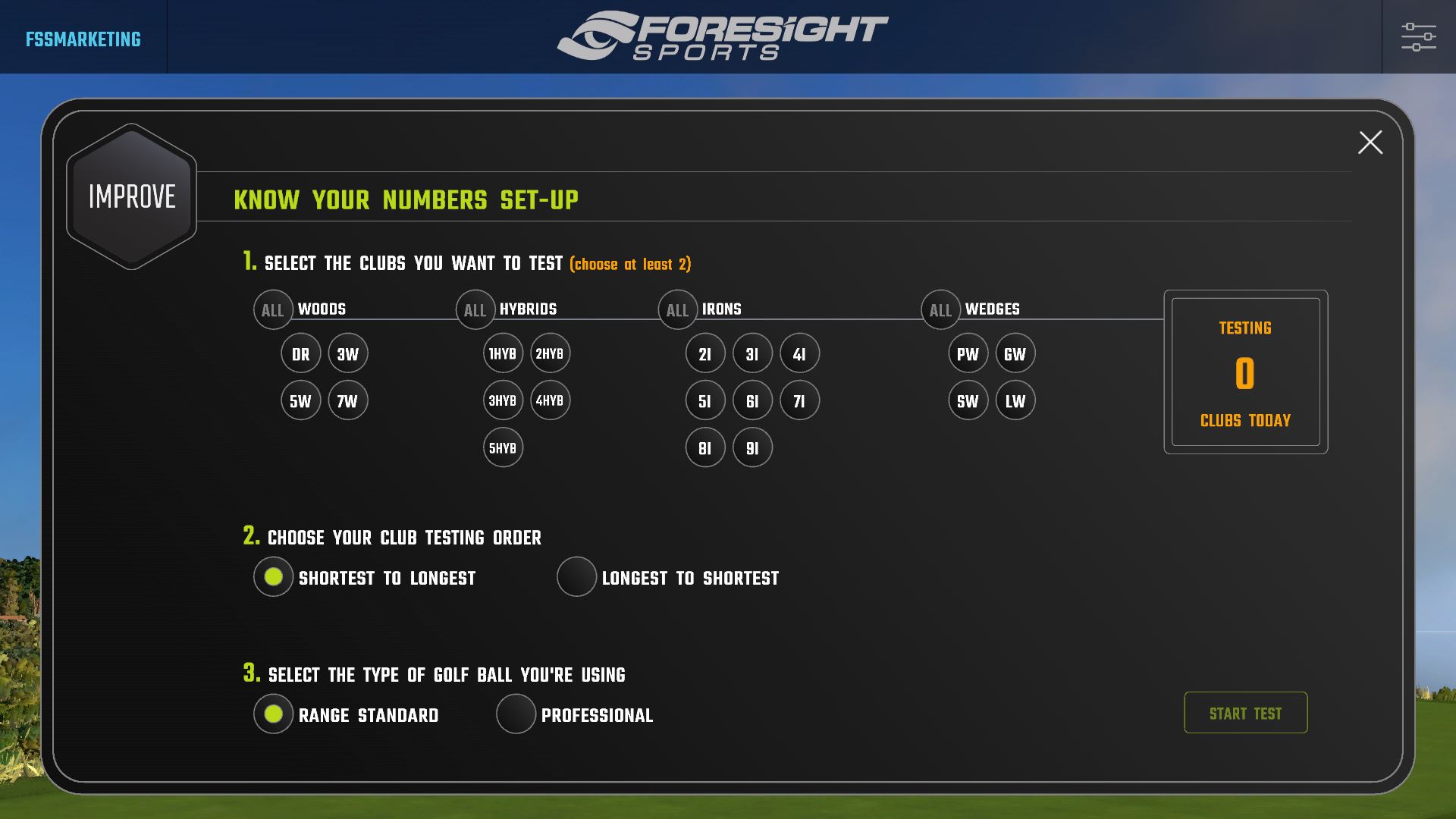 Know Your Numbers Setup