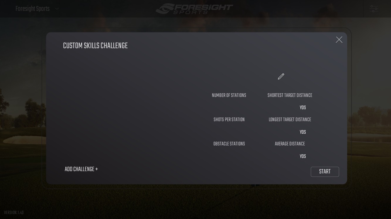 Skills Challenge Customization Screen