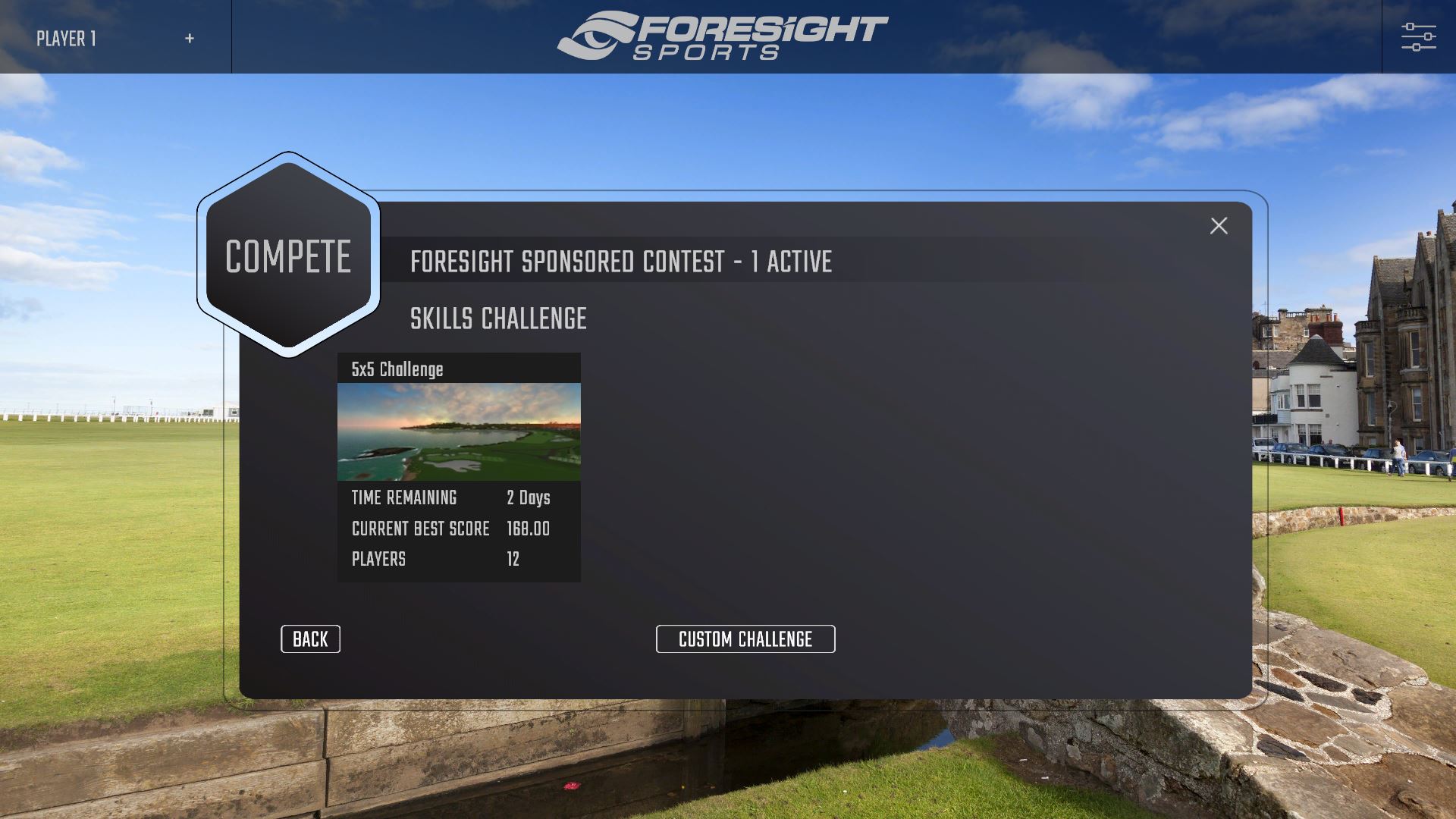 Skills Challenge Menu